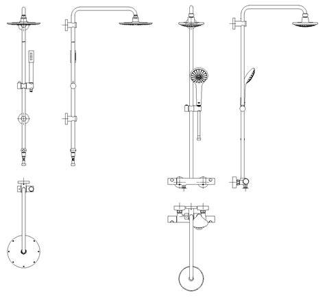 colonna doccia dwg risorse gratuithe