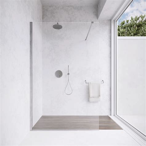 schema disposizione pareti doccia walk-in