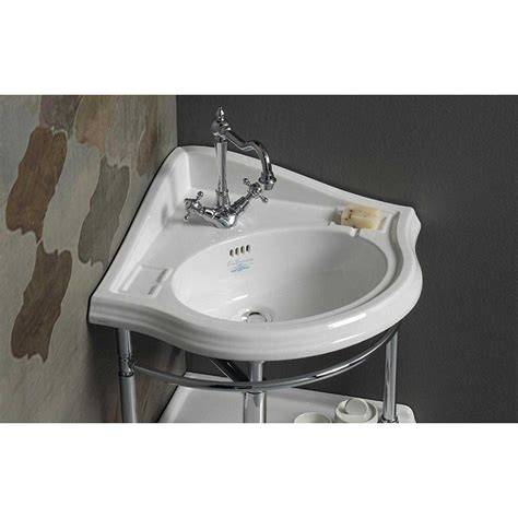 lavabo angolare design ceramica bianca