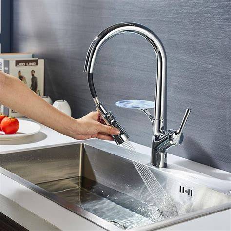rubinetto cucina tre vie con doccetta integrata