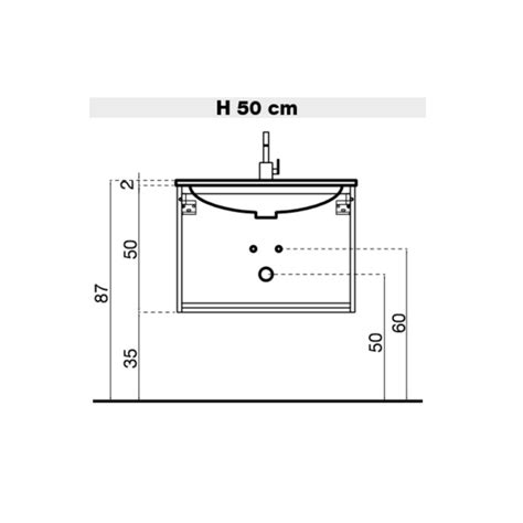 schematiche altezze posizionamento lavabo Stone