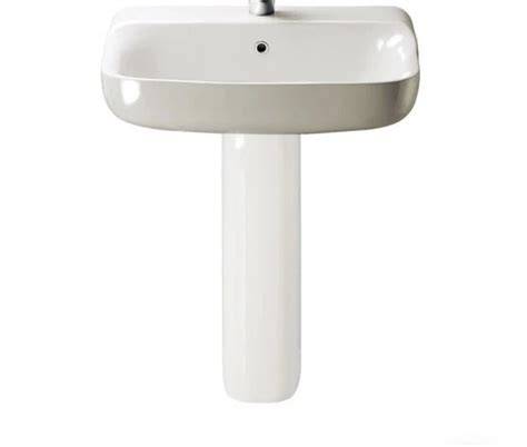 Conca lavabo e colonna bianco