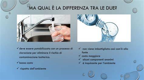 Acqua rubinetto vs bottiglia differenze informative (grafico)