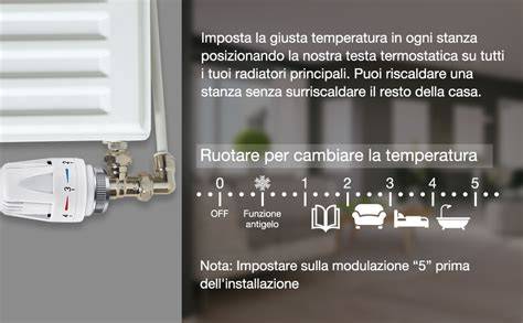 visualizzazione simboli temperatura testa termostatica