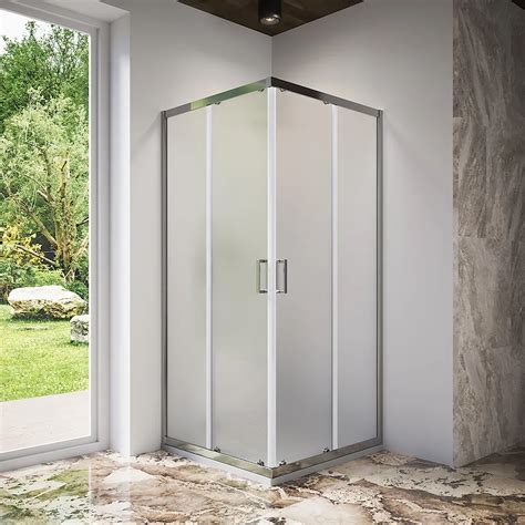 box doccia angolare cromato vetro 6 mm