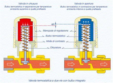 Schema funzionamento testa termostatica