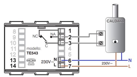 schema collegamento termostato ricevitore caldaia