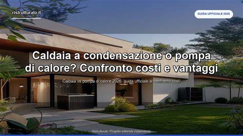 rendimento elevato pompa di calore confronto caldaia