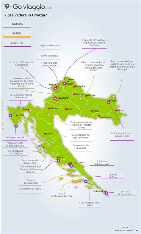mappa interattiva croazia punti interesse