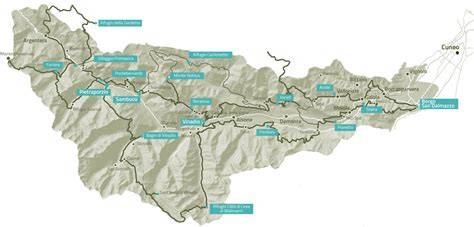 mappa e paesaggi della Valle Stura
