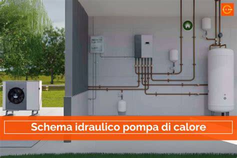 schemi di piping pompa di calore e accumulo